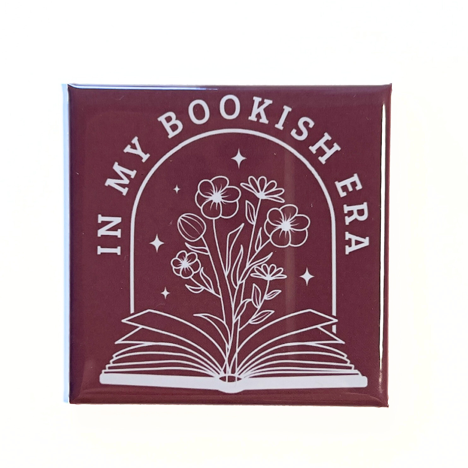Bookish Era Magnet - Maroon
