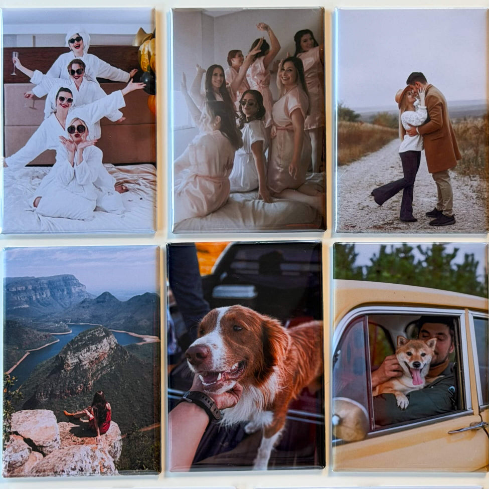 custom photo magnets 2x3 rectangle collage family pet travel photos