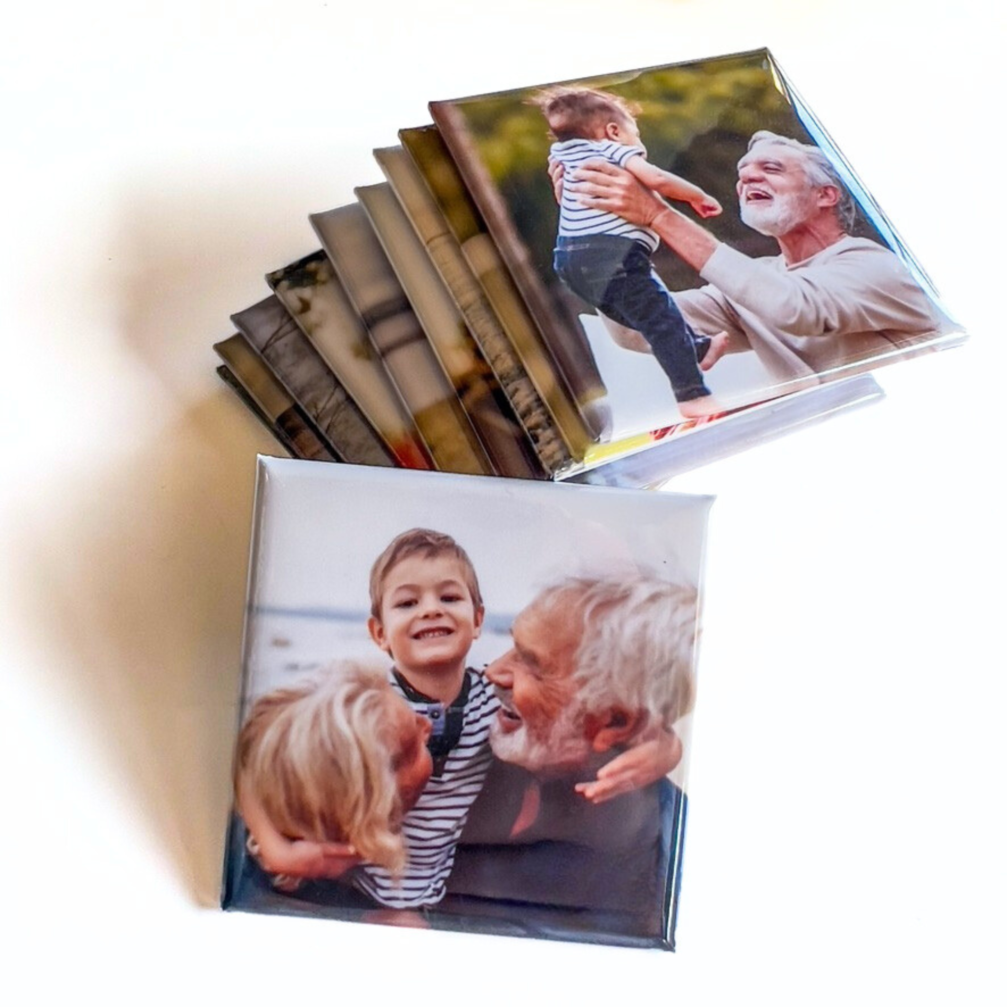 custom photo magnets stack 2x2 square magnets printed photos
