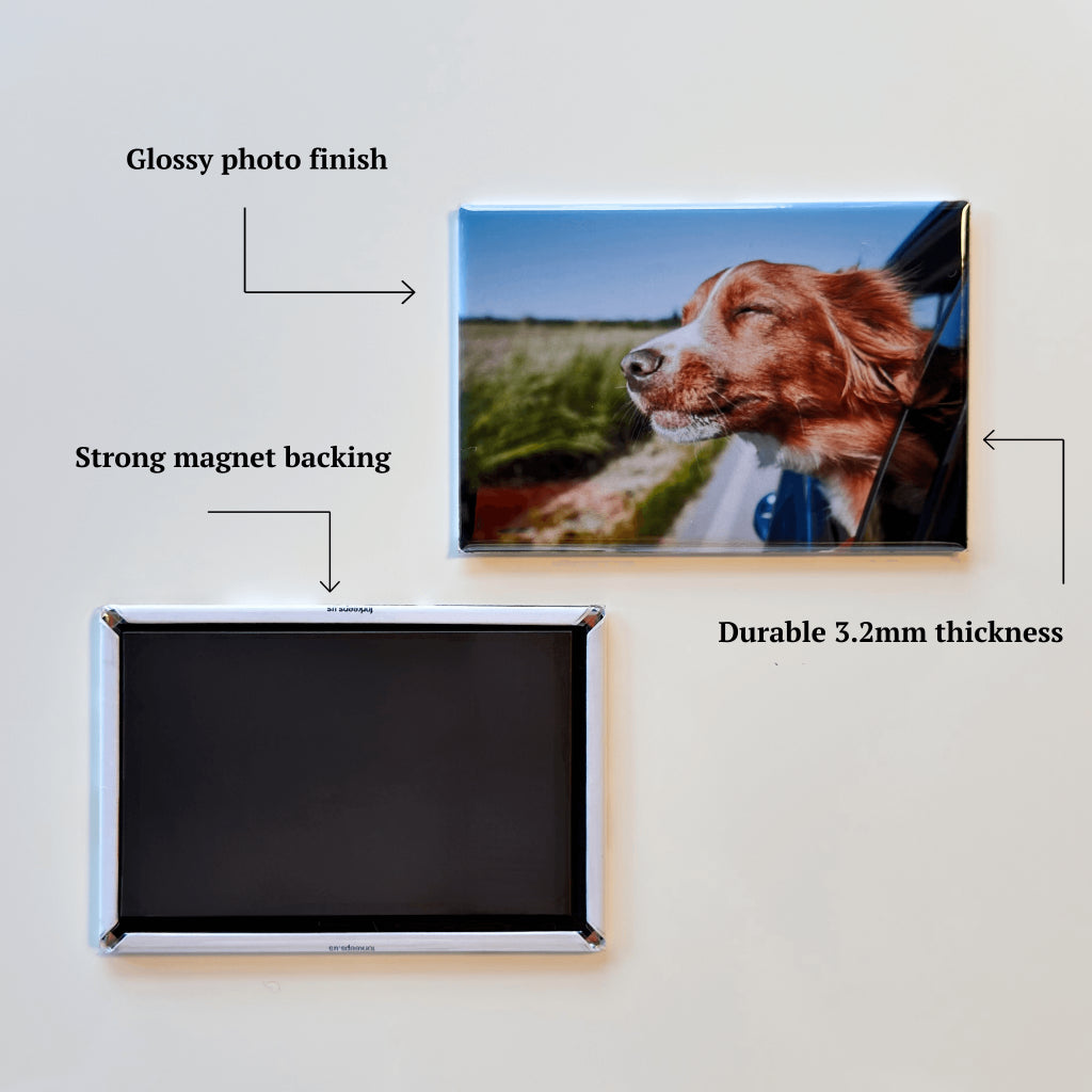 personalized photo magnet glossy finish strong backing durable 2x3 magnet